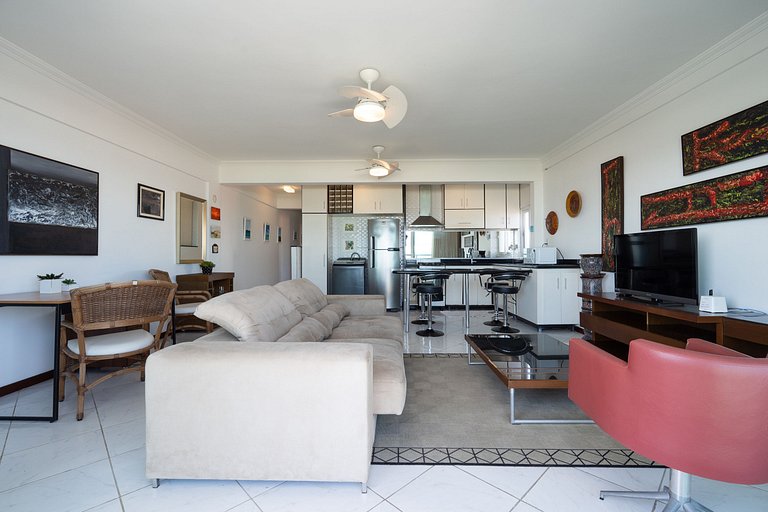 Apto with Sea and Sunset Views in Praia Grande