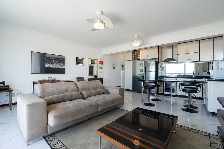 Apto con vista al mar y atardecer en Praia Grande